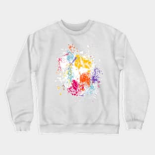 Abstract Vibrant Multicolor Brush Strokes and Splatters 3 Crewneck Sweatshirt